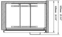 SABA SBB-24-48GSS 48" Two Glass Door Stainless Steel Back Bar Cooler - Top Restaurant Supplies