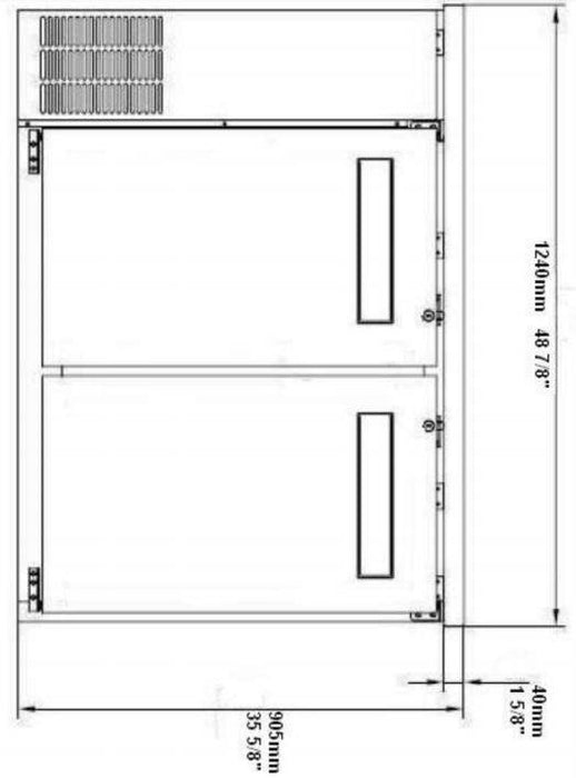 SABA SBB-24-48SS 48" Two Door Stainless Steel Back Bar Cooler - Top Restaurant Supplies