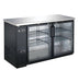 SABA SBB-24-60G 60" Two Glass Door Back Bar Cooler (Black) - Top Restaurant Supplies