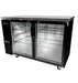 SABA SBB-24-60G 60" Two Glass Door Back Bar Cooler (Black) - Top Restaurant Supplies