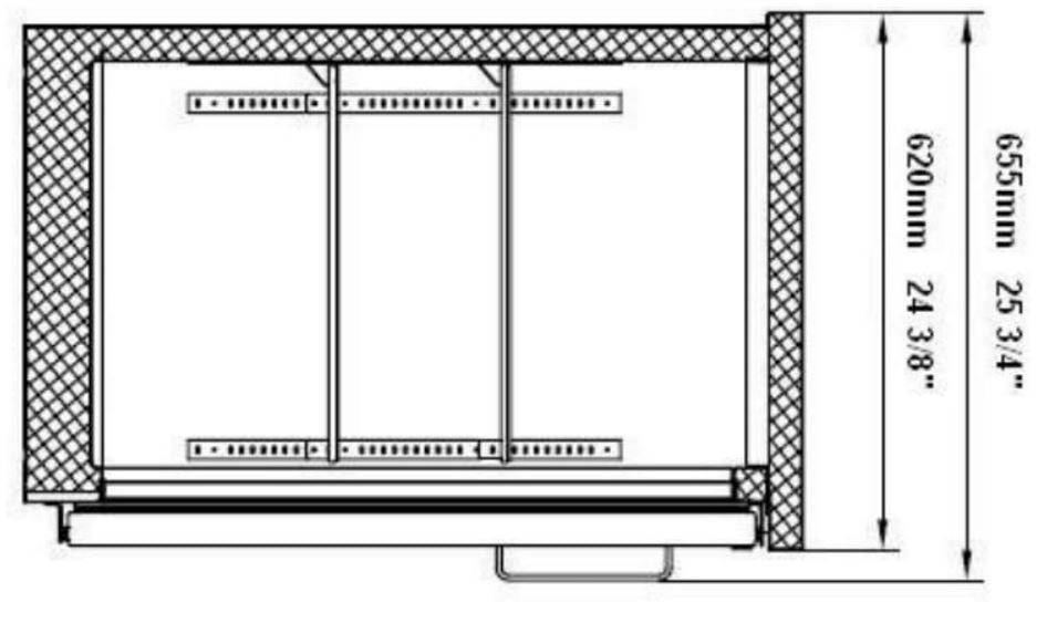 SABA SBB-24-60G 60" Two Glass Door Back Bar Cooler (Black) - Top Restaurant Supplies