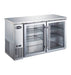 SABA SBB-24-60GSS 60" Two Glass Door Stainless Steel Back Bar Cooler - Top Restaurant Supplies