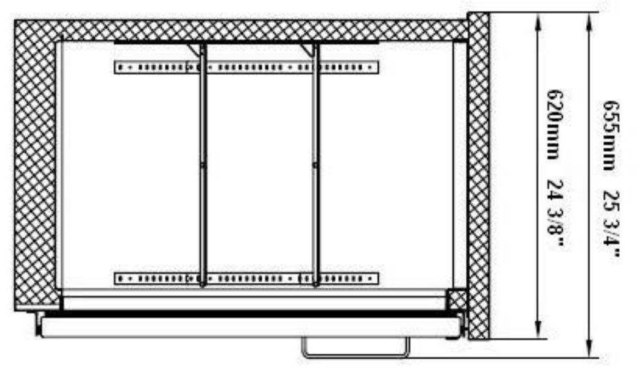 SABA SBB-24-72G 72" Three Glass Door Back Bar Cooler - Top Restaurant Supplies