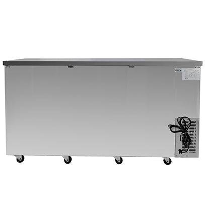 SABA SBB-24-72GSS 72" Three Glass Door Stainless Steel Back Bar Cooler - Top Restaurant Supplies