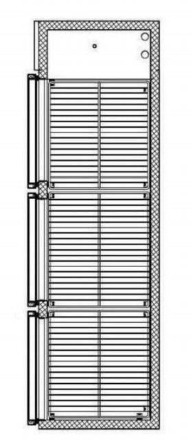 SABA SBB-24-72SS 72" Three Door Stainless Steel Back Bar Cooler - Top Restaurant Supplies