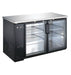 SABA SBB-27-58G 58" Two Glass Door Back Bar Cooler (Black) - Top Restaurant Supplies