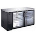 SABA SBB-27-58G 58" Two Glass Door Back Bar Cooler (Black) - Top Restaurant Supplies