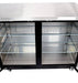 SABA SBB-27-58G 58" Two Glass Door Back Bar Cooler (Black) - Top Restaurant Supplies