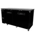 SABA SBB-27-69B 69" Two Door Back Bar Cooler (Black) - Top Restaurant Supplies