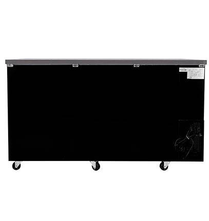 SABA SBB-27-69B 69" Two Door Back Bar Cooler (Black) - Top Restaurant Supplies