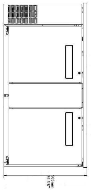 SABA SBB-27-69B 69" Two Door Back Bar Cooler (Black) - Top Restaurant Supplies