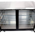 SABA SBB-27-69G 69" Two Glass Door Back Bar Cooler (Black) - Top Restaurant Supplies