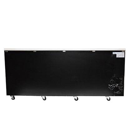 SABA SBB-27-90B 90" Three Door Back Bar Cooler (Black) - Top Restaurant Supplies