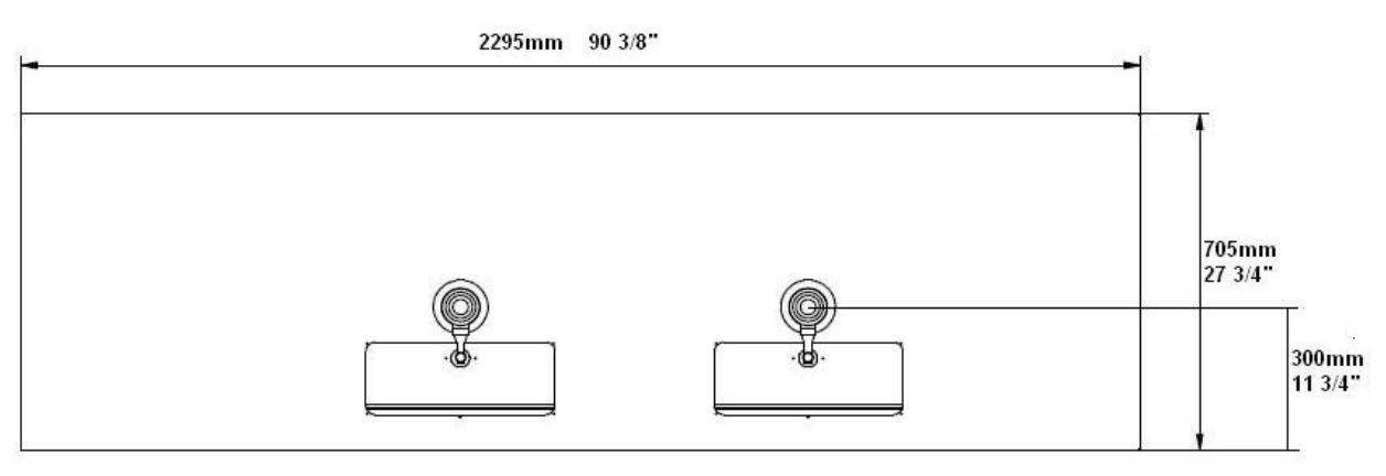 SABA SDD-27-90 90" Draft Beer Dispenser with (2) Double Tap - Top Restaurant Supplies