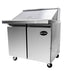 SABA SPS-36-15M 36" Two Door Mega Prep Table with Pans Stainless Steel - Top Restaurant Supplies