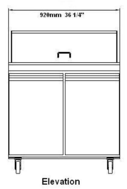 SABA SPS-36-15M 36" Two Door Mega Prep Table with Pans Stainless Steel - Top Restaurant Supplies