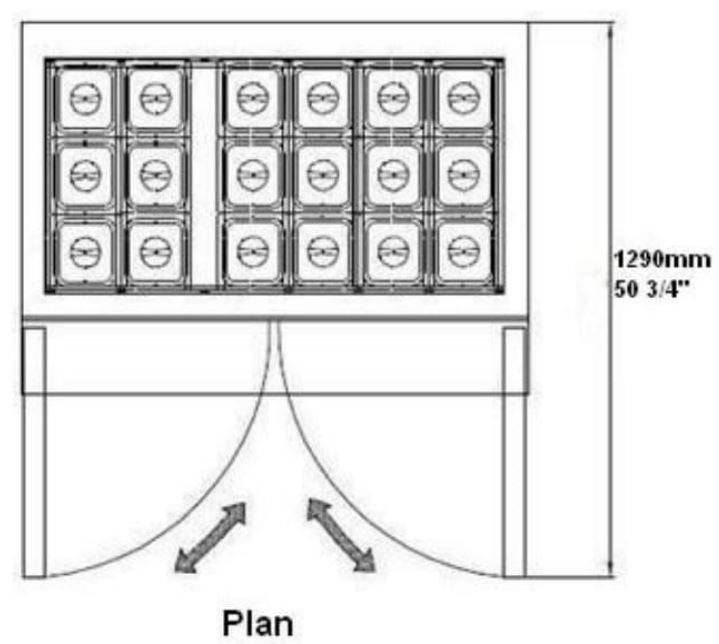 SABA SPS-48-18M 48" Two Door Mega Prep Table with Pans Stainless Steel - Top Restaurant Supplies