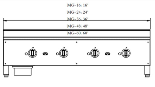 SABA MG-24 24" Gas Griddle 60,000 BTU - Top Restaurant Supplies