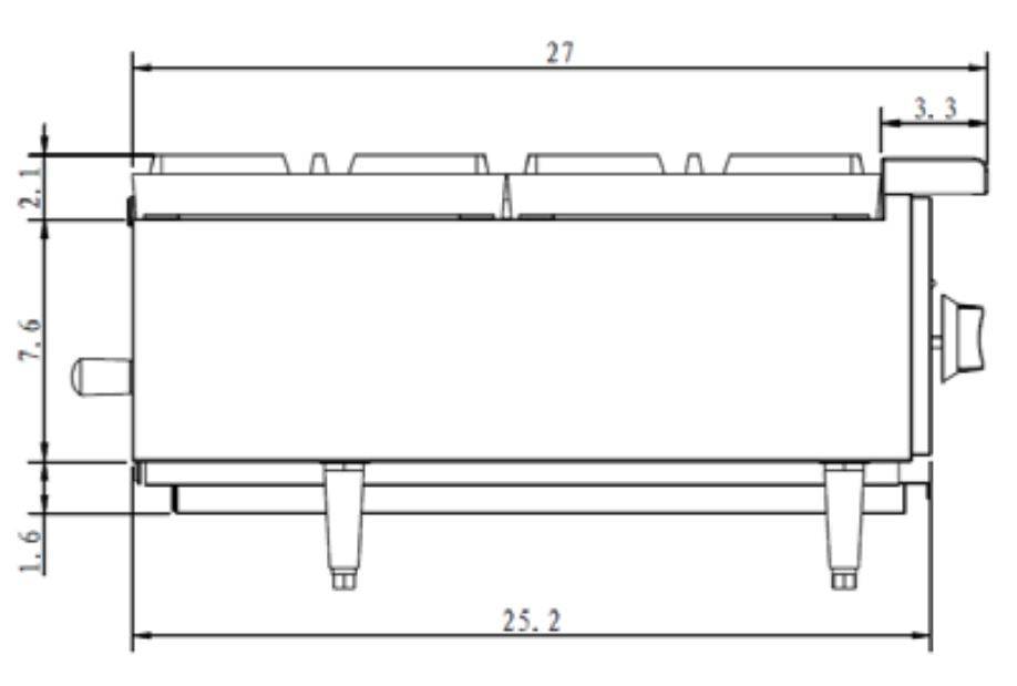 SABA HP-4 4 Plate Gas Hot Plate 100,000 BTU - Top Restaurant Supplies