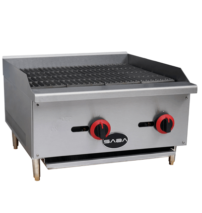 SABA CB-24 24" Gas Radiant Charbroiler 60,000 BTU - Top Restaurant Supplies