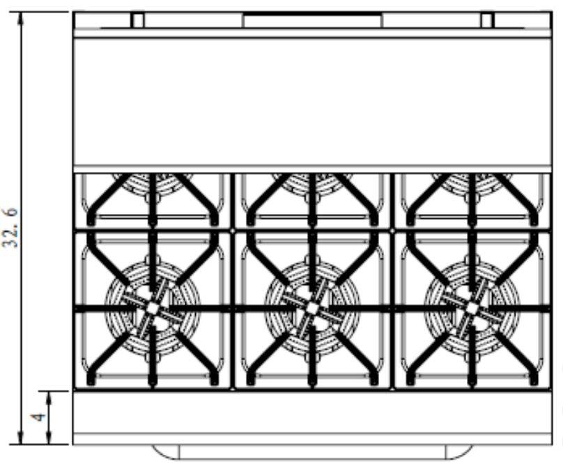 SABA GR36 36" 6 Burner Gas Range with Oven 211,000 BTU - Top Restaurant Supplies