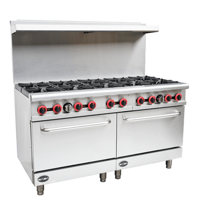 SABA GR60 60" 10 Burner Gas Range with Oven 362,000 BTU - Top Restaurant Supplies