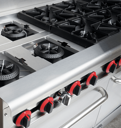 SABA GR60 60" 10 Burner Gas Range with Oven 362,000 BTU - Top Restaurant Supplies