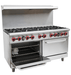 SABA GR60 60" 10 Burner Gas Range with Oven 362,000 BTU - Top Restaurant Supplies