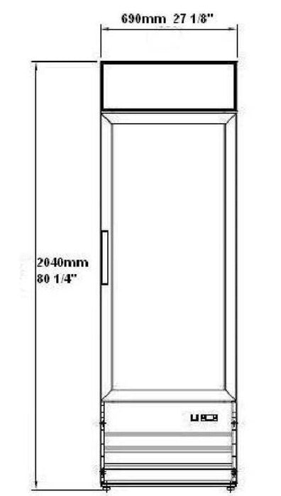 SABA SM-13F 27" One Glass Door Merchandiser Freezer, 14 Cu. Ft. - Top Restaurant Supplies