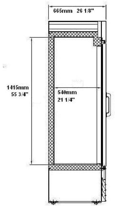 SABA SM-13F 27" One Glass Door Merchandiser Freezer, 14 Cu. Ft. - Top Restaurant Supplies