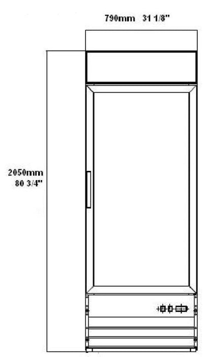 SABA SM-23F 31" One Glass Door Merchandiser Freezer, 23 Cu. Ft. - Top Restaurant Supplies