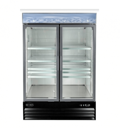 SABA SM-45R 53" Two Glass Door Merchandiser Refrigerator, 45 Cu. Ft. - Top Restaurant Supplies