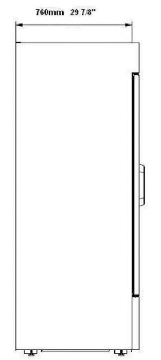 SABA SM-45R 53" Two Glass Door Merchandiser Refrigerator, 45 Cu. Ft. - Top Restaurant Supplies