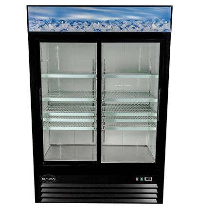 SABA SM-45RS 53" Two Sliding Glass Door Merchandiser Refrigerator, 45 Cu. Ft. - Top Restaurant Supplies