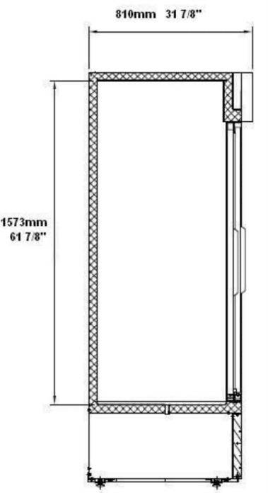 SABA SM-45RS 53" Two Sliding Glass Door Merchandiser Refrigerator, 45 Cu. Ft. - Top Restaurant Supplies