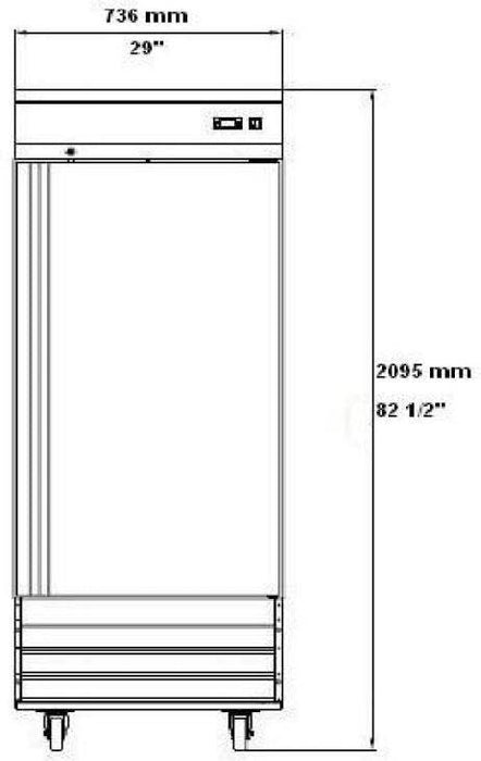 SABA S-23FG 29" One Glass Door Reach-In Freezer Stainless Steel, 23 Cu. Ft. - Top Restaurant Supplies