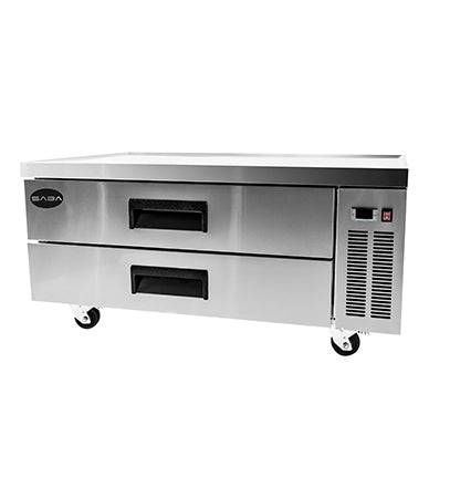 SABA SCB-52 52″ 2 Drawer Refrigerated Chef Base Stainless Steel - Top Restaurant Supplies