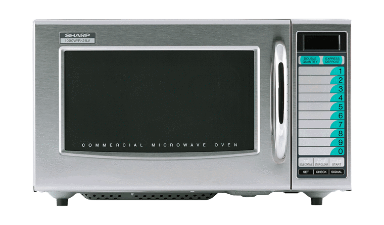 Sharp R-21LTF Medium Duty Commercial Microwave with 1000 Watts - Top Restaurant Supplies