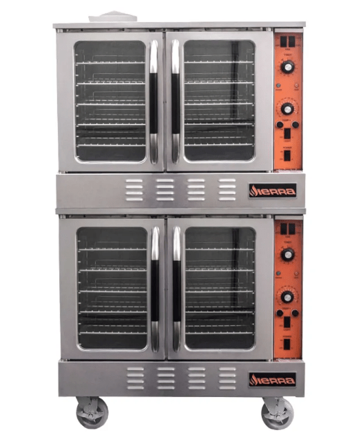 Sierra SRCO-2 65.62” Double Full Size Electric Convection Oven - Top Restaurant Supplies