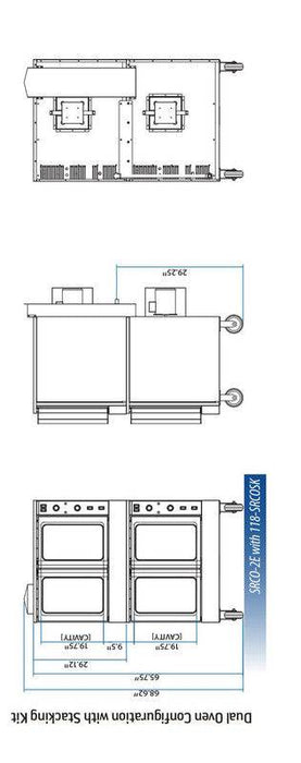 Sierra SRCO-2 65.62” Double Full Size Electric Convection Oven - Top Restaurant Supplies