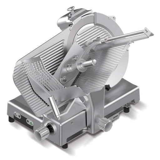 Sirman 15359028SNA Raffaello 350 Evo Top 14" Blade Heavy Duty Deli Slicer with Aluminum Knobs - Top Restaurant Supplies