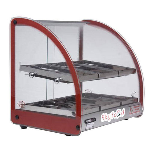 Skyfood FWD2-18R 18" Food Warmer Display Case, Double Shelf, Red, UL - Top Restaurant Supplies