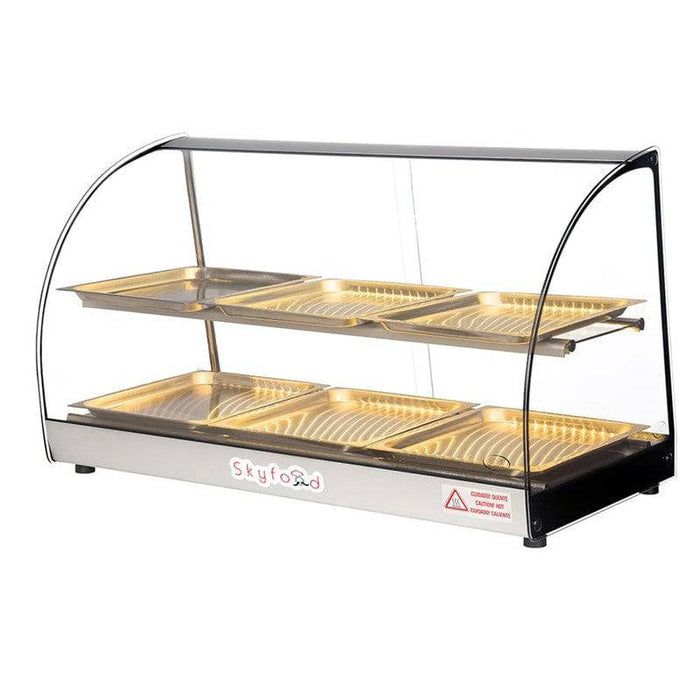 Skyfood FWD2-33-6P 33" Food Warmer Display Case, Double Shelf 6 Pans, UL - Top Restaurant Supplies