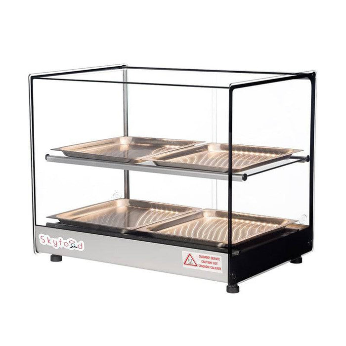 Skyfood FWDS2-22-4P 22" Food Warmer Display Case, Double Shelf 4 Pans, UL - Top Restaurant Supplies