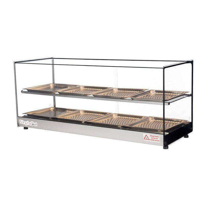 Skyfood FWDS2-43-8P 43" Food Warmer Display Case, Double Shelf 8 Pans, UL - Top Restaurant Supplies