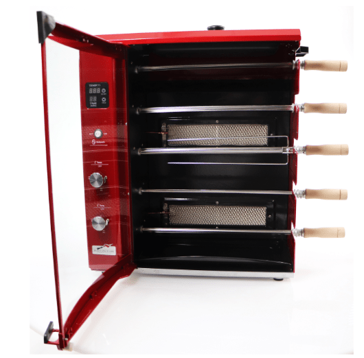 Skyfood BG-05LXK RED Gas Rotisseries Grill 5 Skewer with Upper Tray - Top Restaurant Supplies