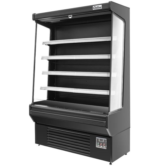 Coldline AOC-46-B 46" Black Open Air Refrigerated Display Merchandiser - Top Restaurant Supplies