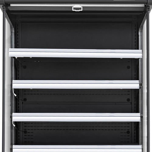 Coldline AOC-46-B 46" Black Open Air Refrigerated Display Merchandiser - Top Restaurant Supplies