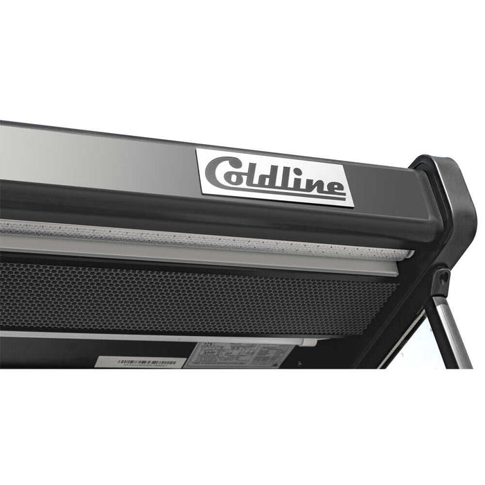 Coldline SOC-76-220-B Open Air Refrigerated Display Merchandiser, 220V, Black, 27.6" Deep, 76" Length