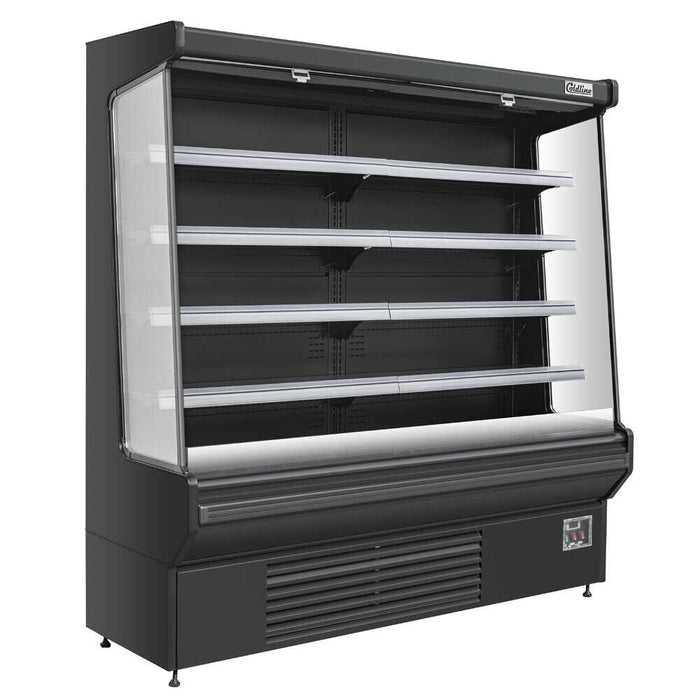 Coldline SOC-76-220-B Open Air Refrigerated Display Merchandiser, 220V, Black, 27.6" Deep, 76" Length